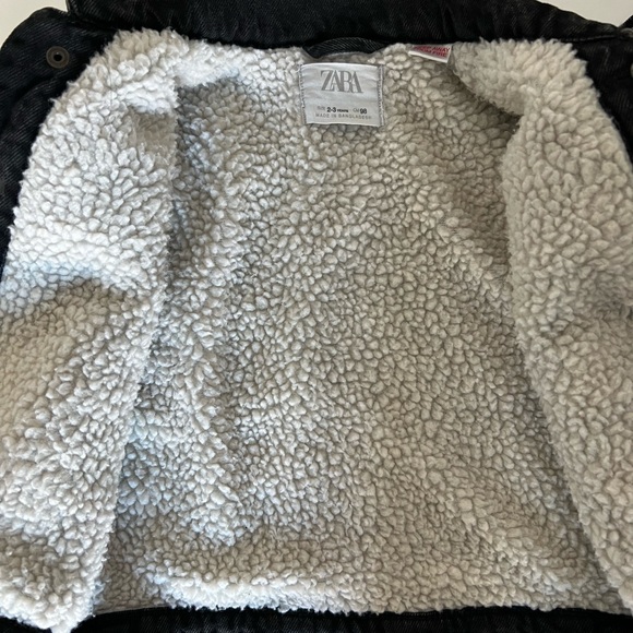Zara Kids Sherpa Denim Jacket - Picture 3 of 3